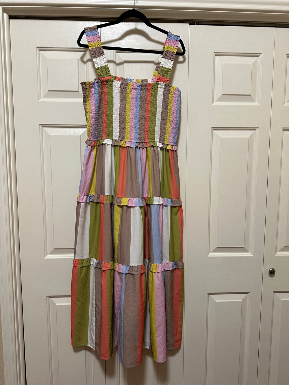 entro Multicolor Striped Maxi Sundress